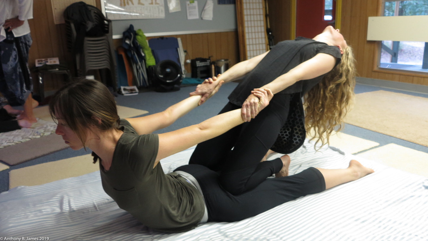 Somaveda® Thai Yoga Massage Therapy Facilitated Cobra yoga posture