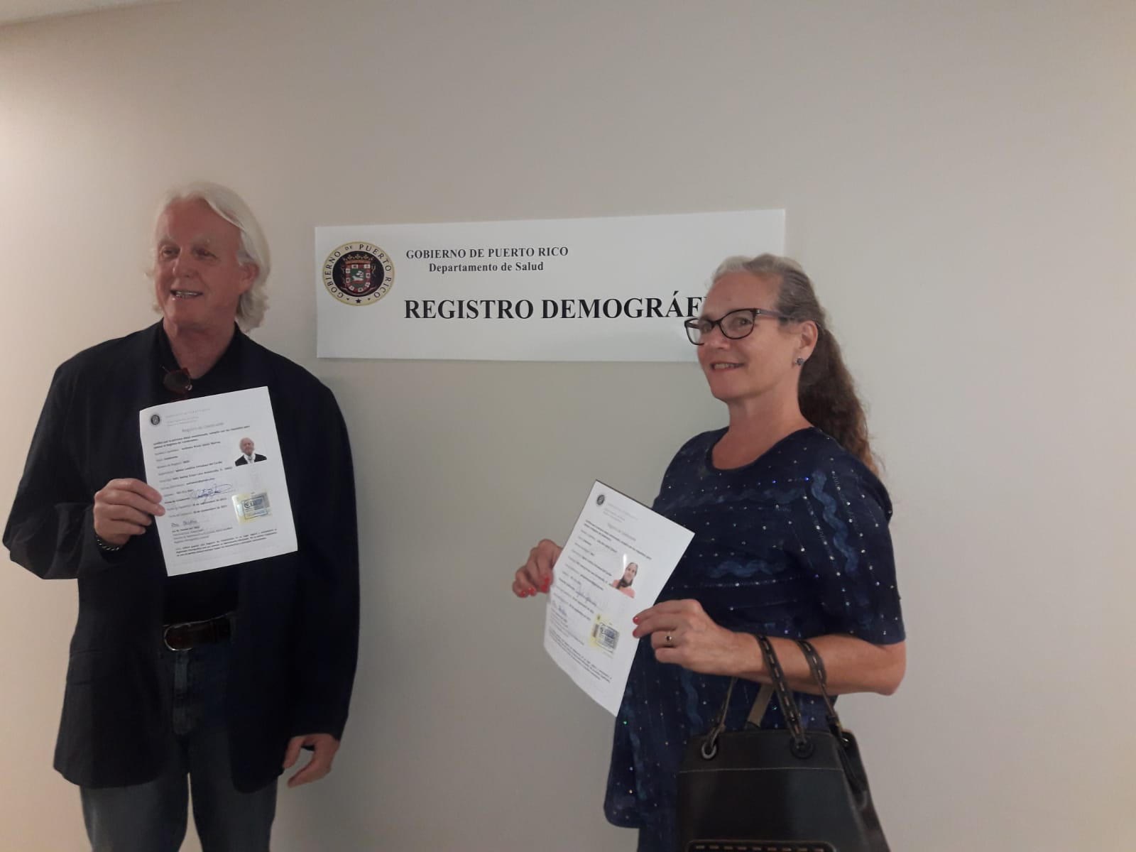 Dr. Anthony and Dr. Julie James receive Celebrante License Puerto Rico September 2019