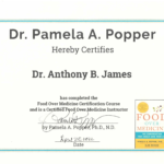 Dr. Anthony B. James Certified Food Over Medicine Instructor
