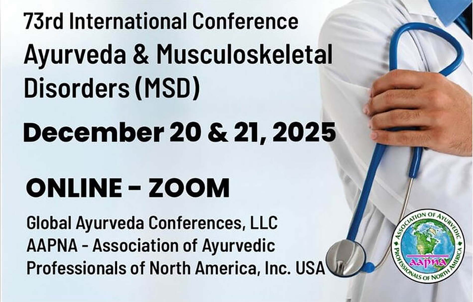 Ajahn Dr. Anthony B. James presenting SomaVeda® Thai Yoga at AAPNA December 20, international conference on musculoskeletal Disorders.